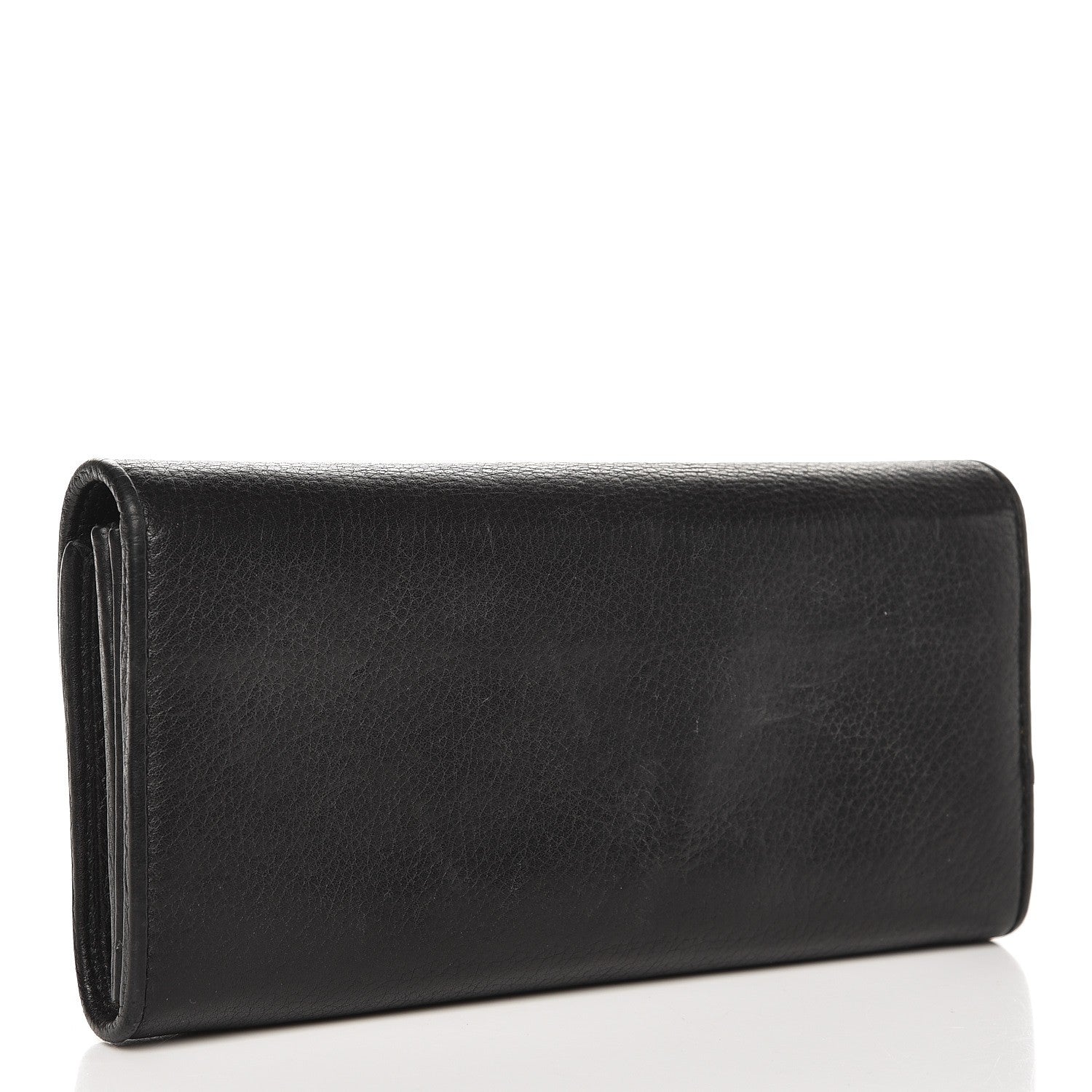 Gucci Calfskin 1973 Continental Clutch Wallet Black 3 of 8