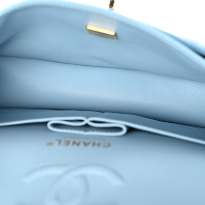 Chanel Caviar Quilted Small Double Flap Light Blue 5 of 11