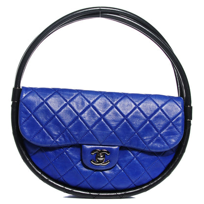 Chanel Quilted Lambskin Small Hula Hoop Flap Dark Blue 1 of 8