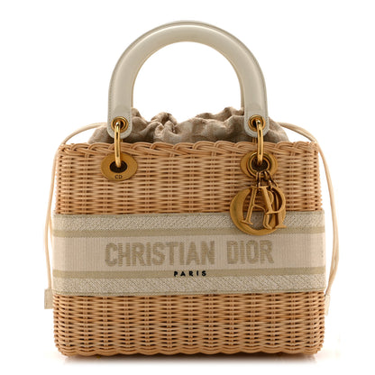 Christian Dior Wicker Oblique Medium Lady Dior Bag Beige 1 of 10