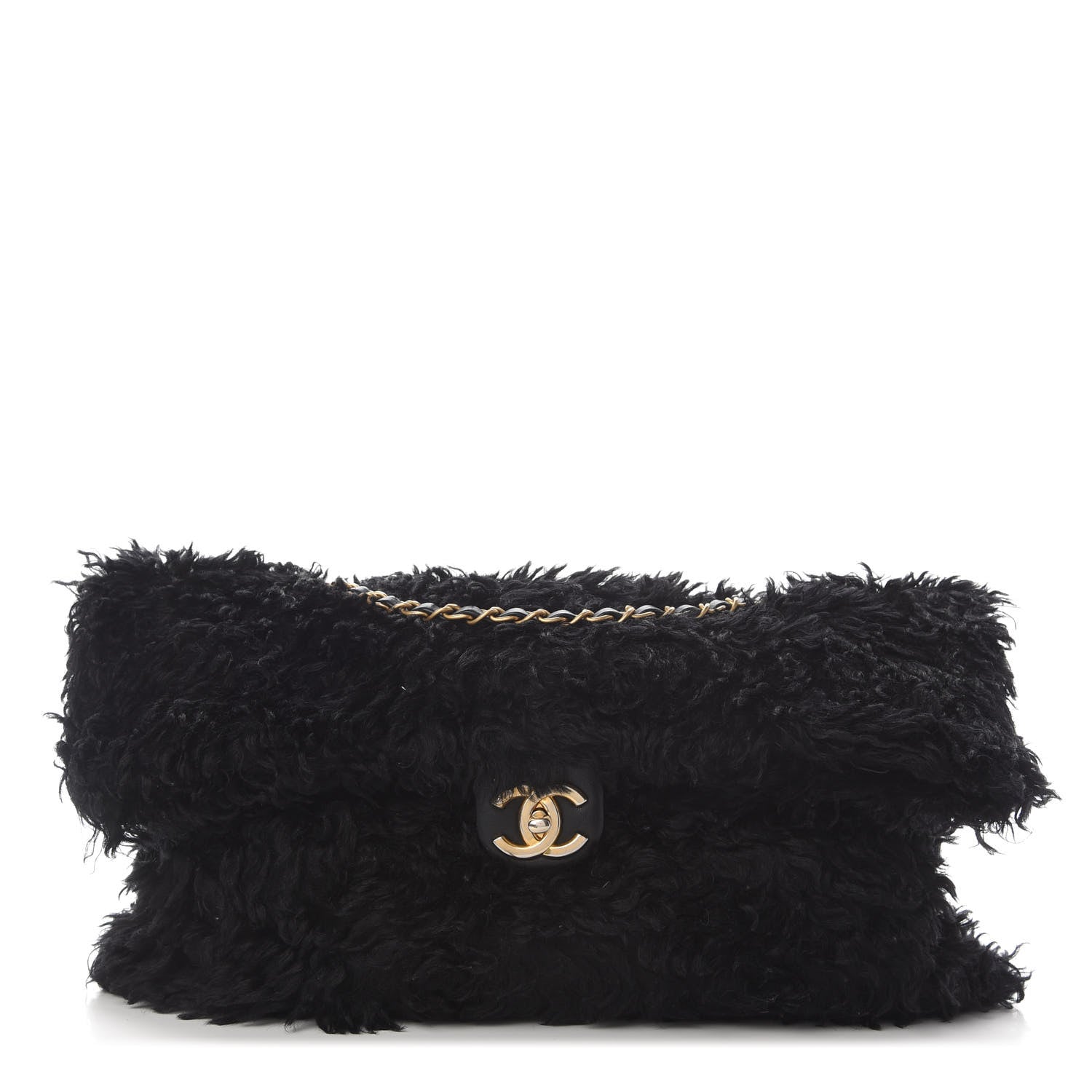Chanel Fantasy Fur CC Clutch Bag Black 1 of 8