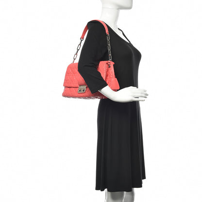 Christian Dior Lambskin Cannage Medium New Lock Flap Corail 2 of 12