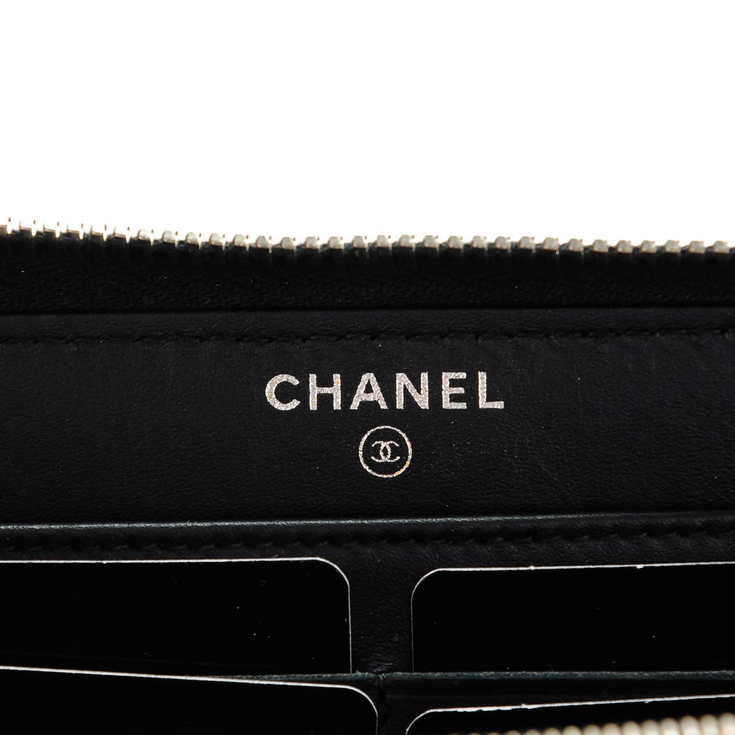 Chanel Alligator Boy Zip Around Wallet Black 6 of 8