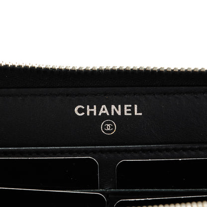 Chanel Alligator Boy Zip Around Wallet Black 6 of 8