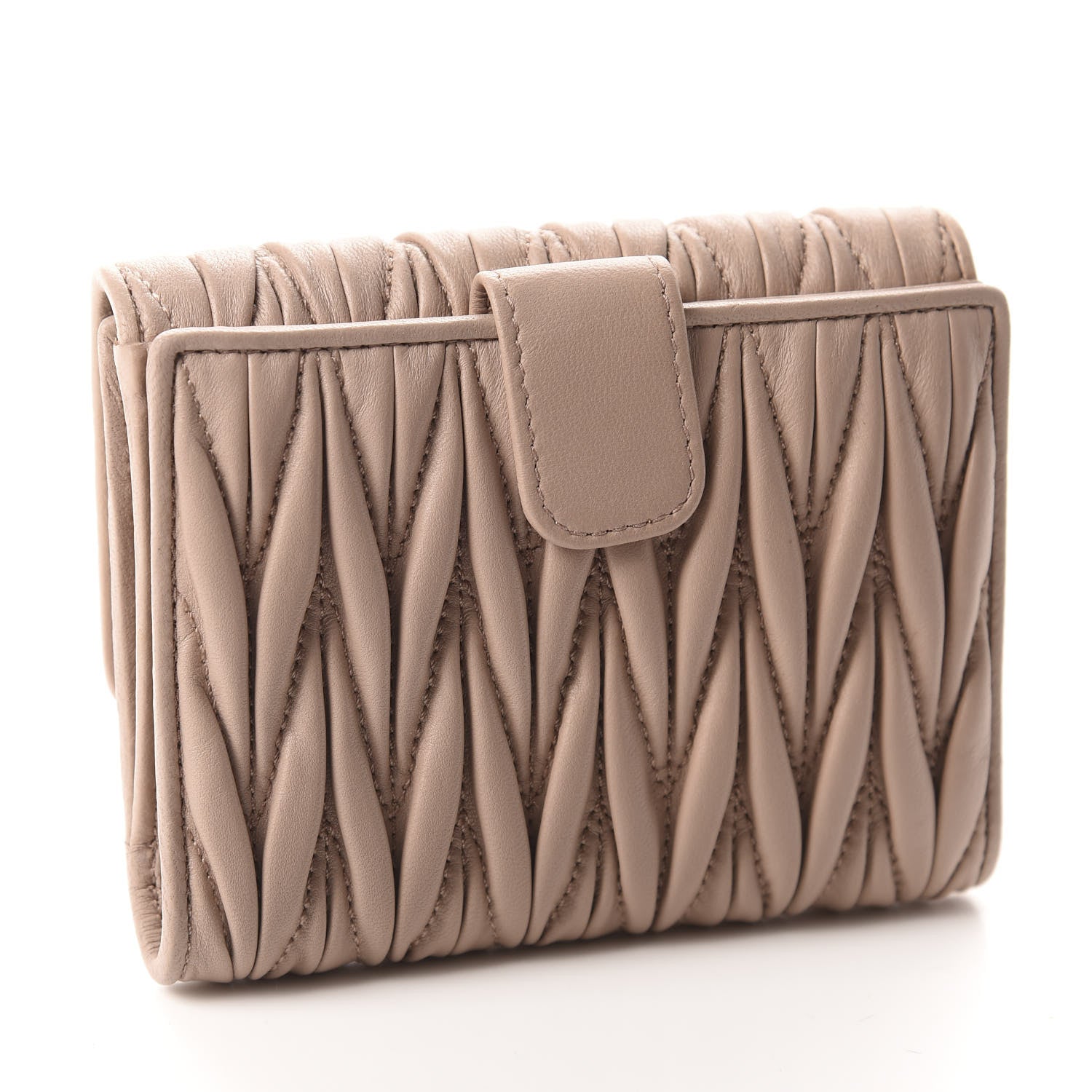 Miu Miu Nappa Matelasse Lux Flap Wallet Cammeo 3 of 7