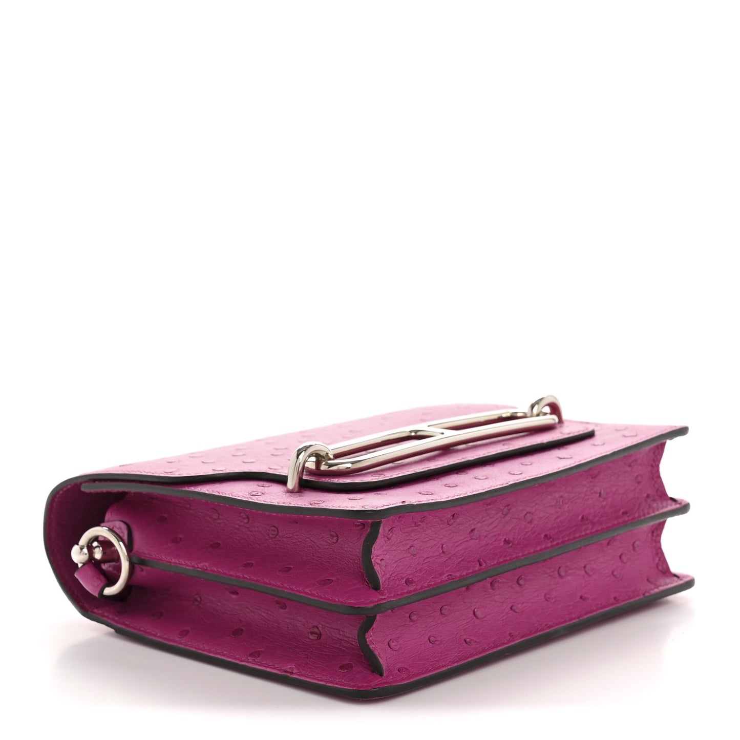 Ostrich Mini Sac Roulis Rose Pourpre