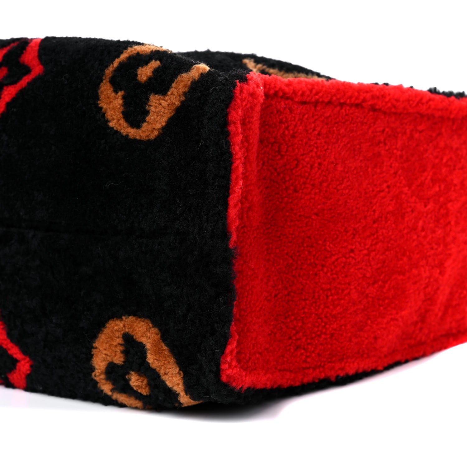 Louis Vuitton Shearling Monogram Giant Teddy Onthego GM Black Red 8 of 8