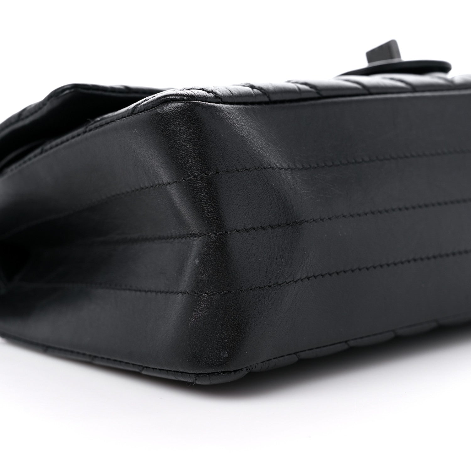 Chanel Aged Calfskin Chevron Quilted 2.55 Reissue 225 Flap So Black 8 of 11