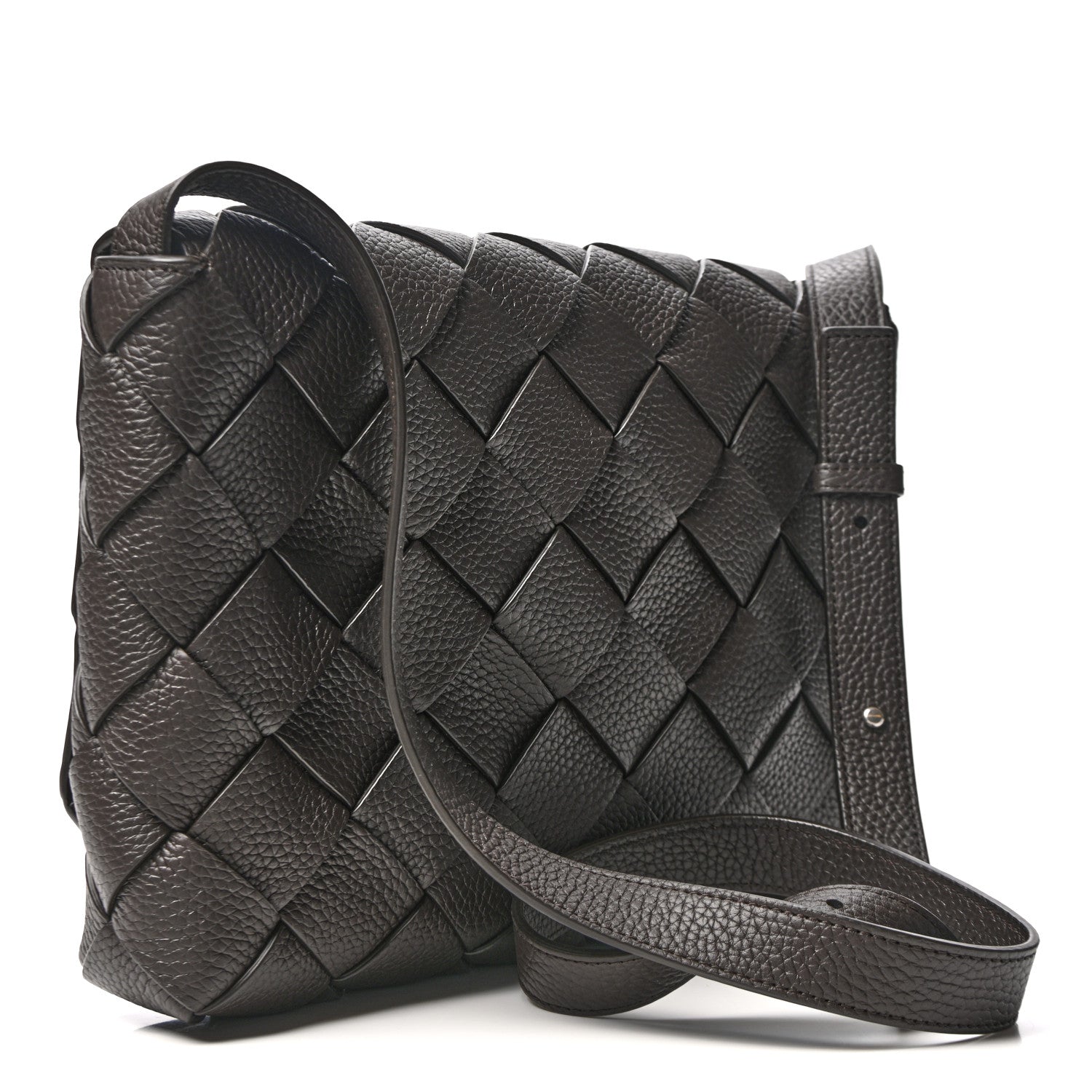 Bottega Veneta Grained Calfskin Intreccio Large Diago Crossbody Bag Fondant 3 of 11