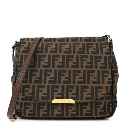 Fendi Zucca Vitello Artic Messenger Bag Tobacco Castagna 1 of 10
