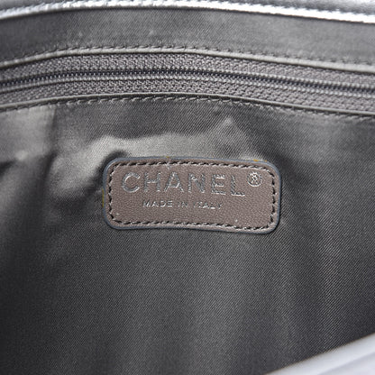 Chanel Vinyl Large Ice Cube Flap Silver 6 of 10