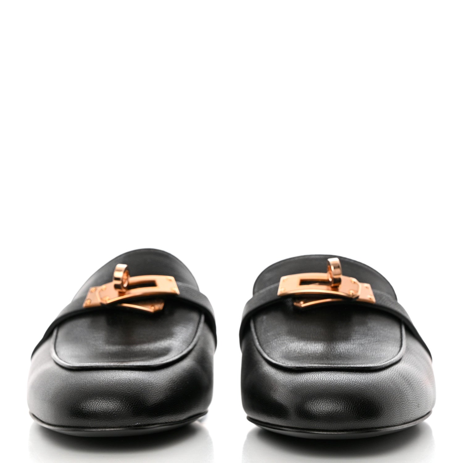 Hermes Goatskin Oz Mules 36 Black 2 of 7