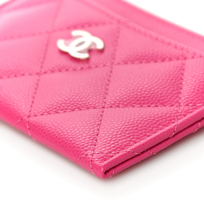 Chanel Caviar Quilted Card Holder Pink 11 of 12