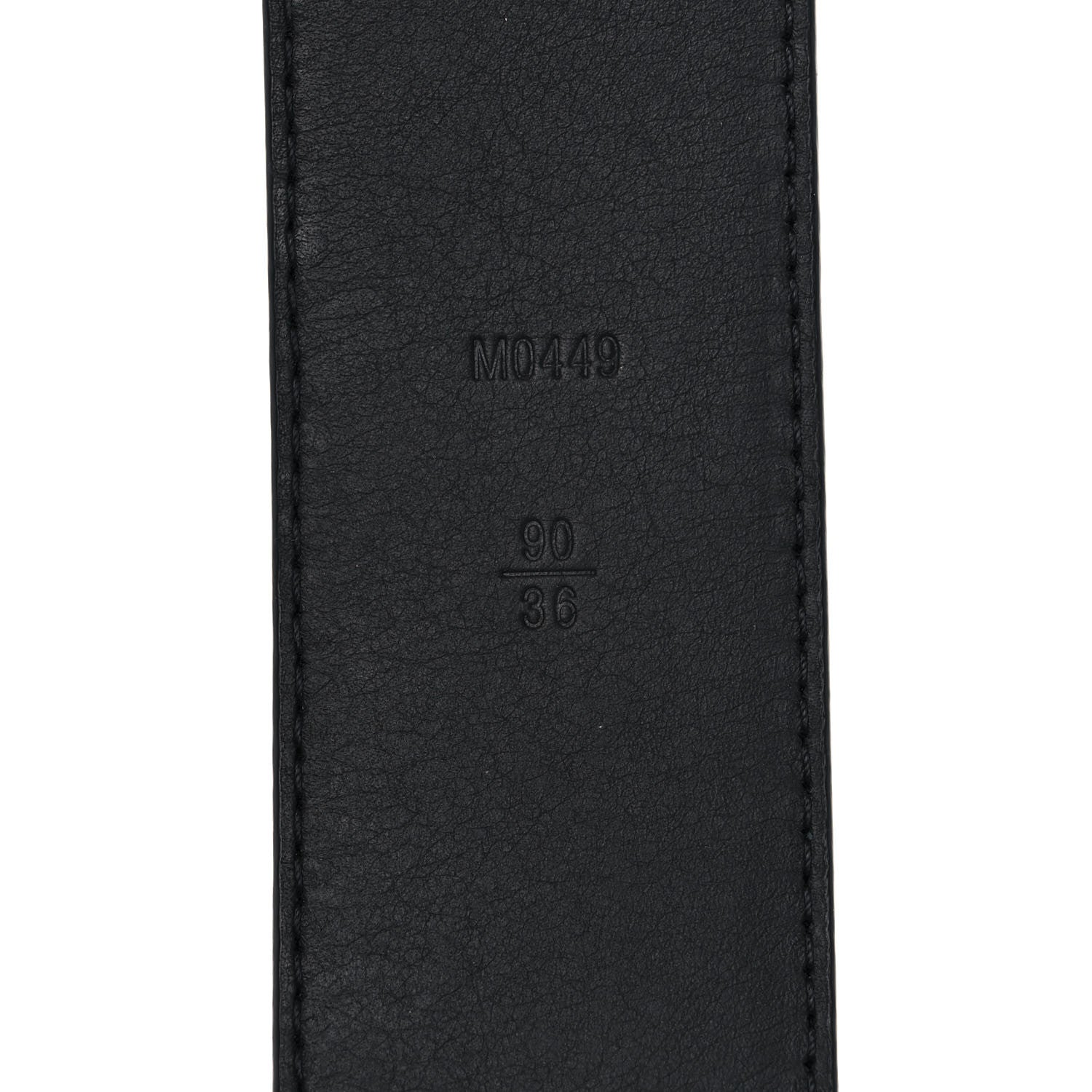 Louis Vuitton Monogram Eclipse Taigarama 40mm LV Initiales Reversible Belt 90 36 Black 4 of 12