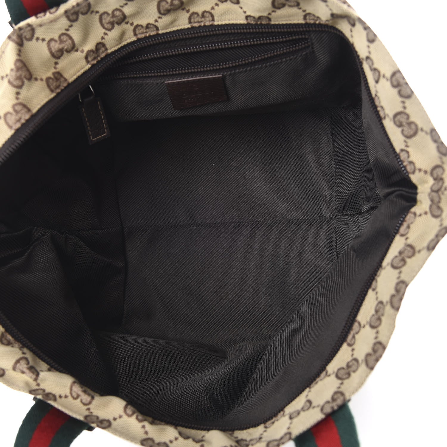 Gucci GG Monogram Small Web Handle Bucket Tote Dark Brown 5 of 10
