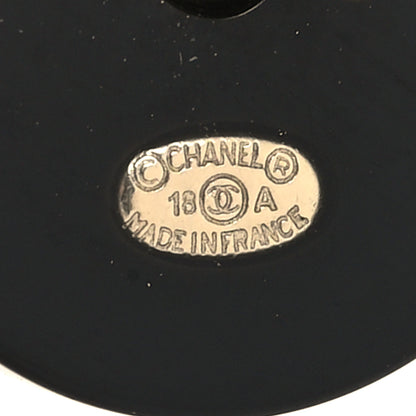 Chanel Resin CC Round Earrings Blue 4 of 4