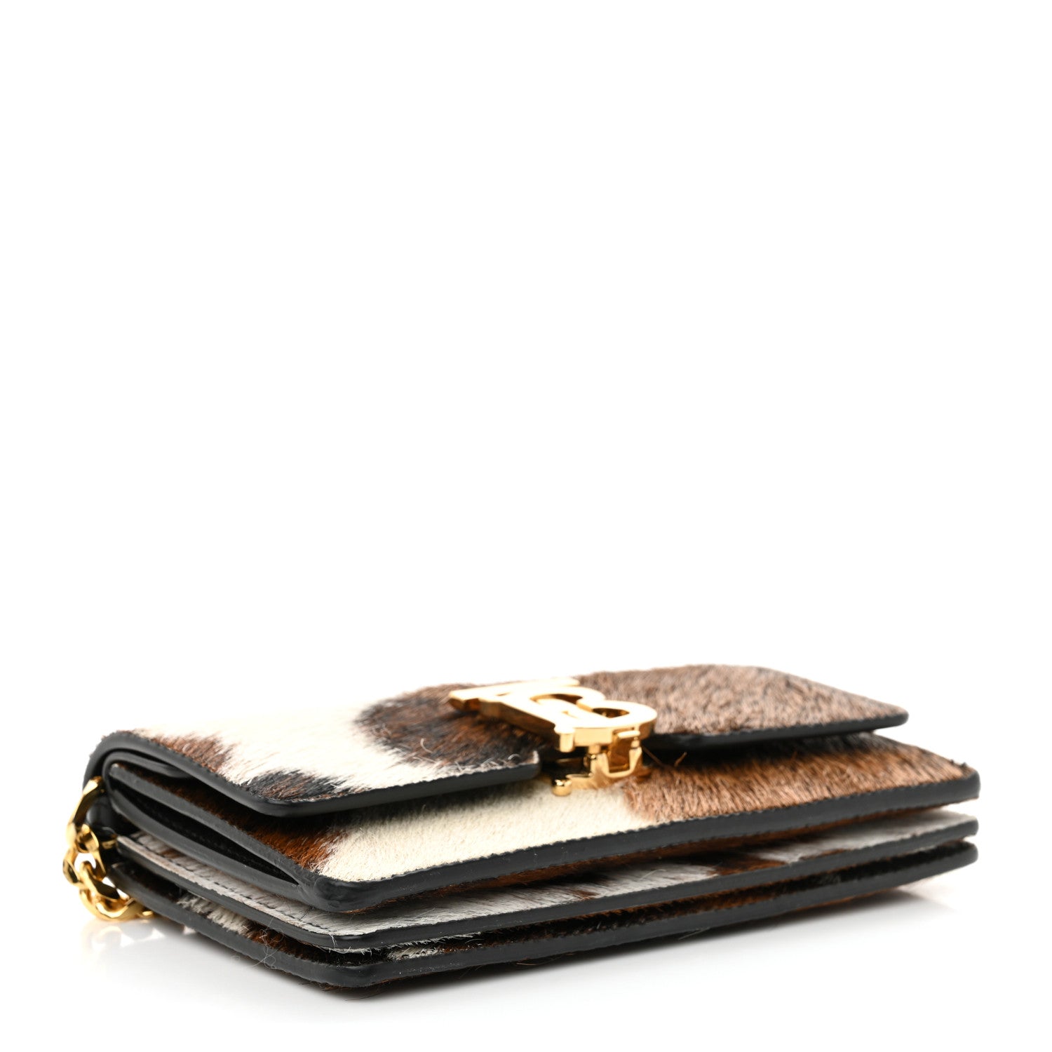 Burberry Calf Hair Large Jessie Chain TB Bag Brown 4 of 11