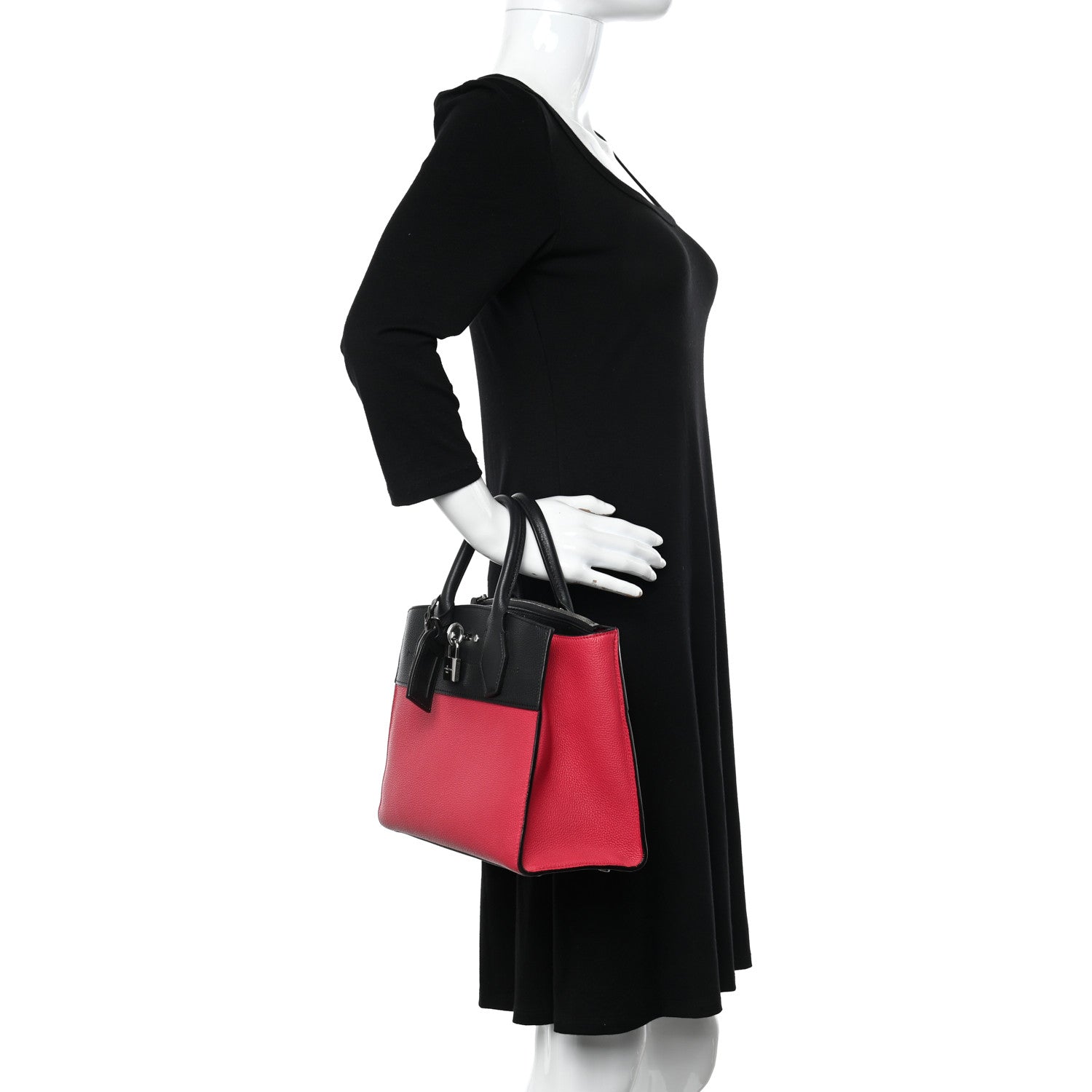 Louis Vuitton Taurillon City Steamer PM Black Fuchsia 2 of 23