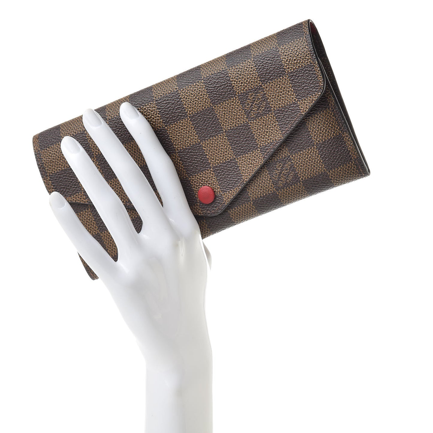 Damier Ebene Josephine Wallet Red
