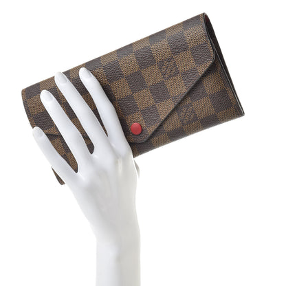 Louis Vuitton Damier Ebene Josephine Wallet Red 2 of 8