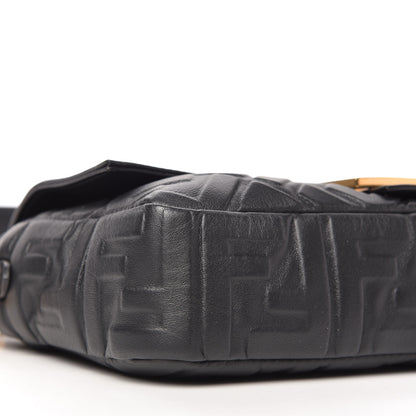 Fendi Nappa FF 1974 Embossed Baguette Black 6 of 9