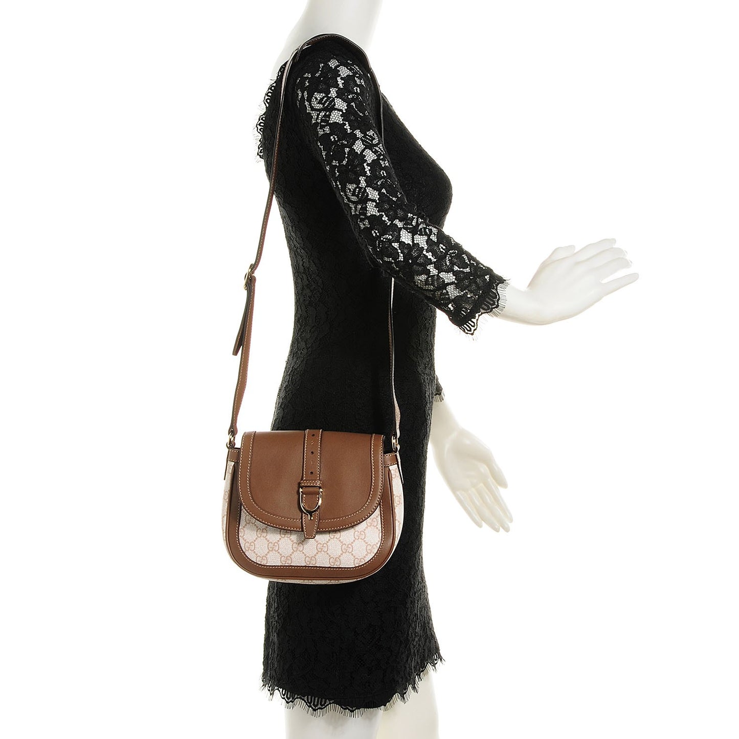 GG Supreme Monogram Small Nice Messenger Bag Brown