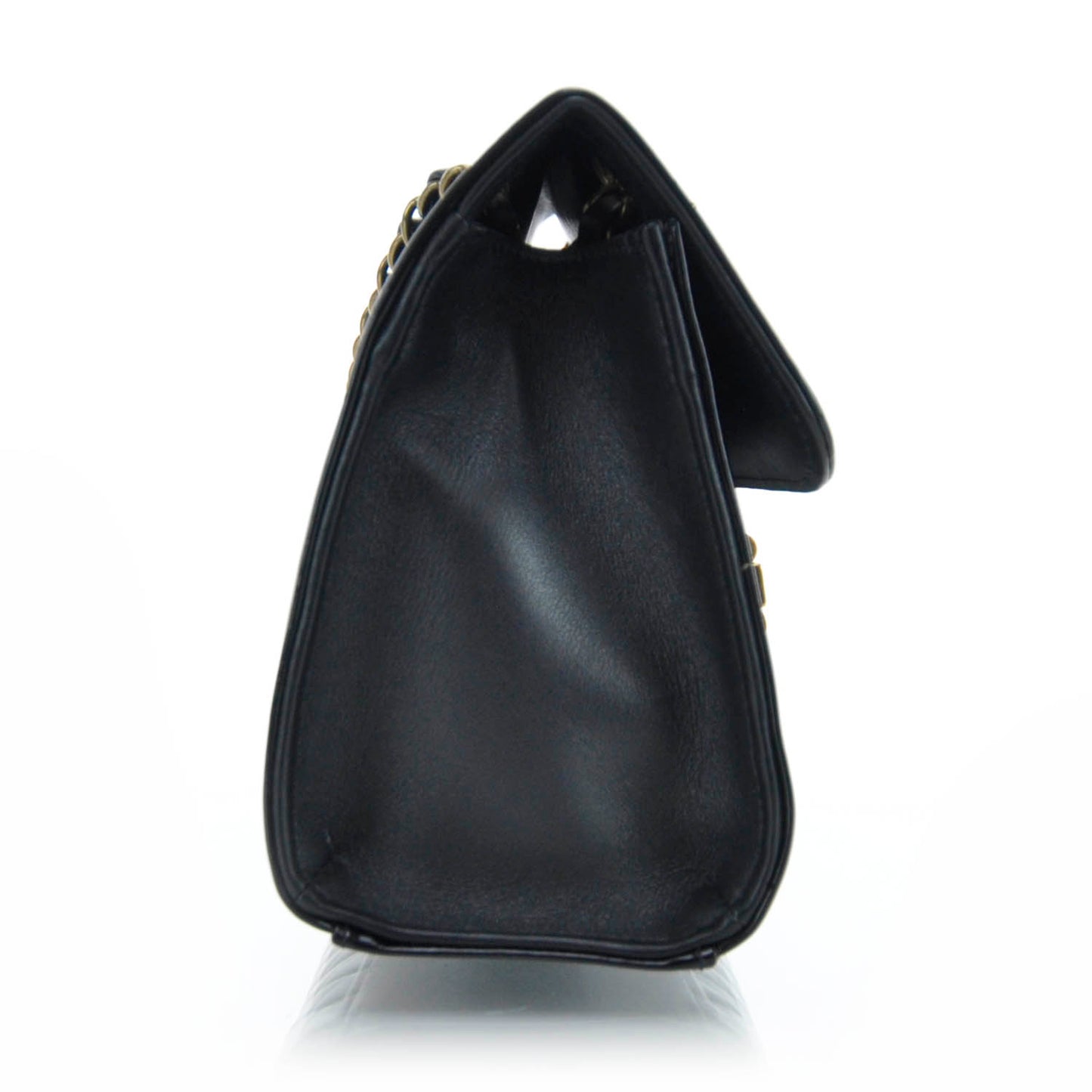 Leather Vertical Quilt Maharaja Express Flap Black