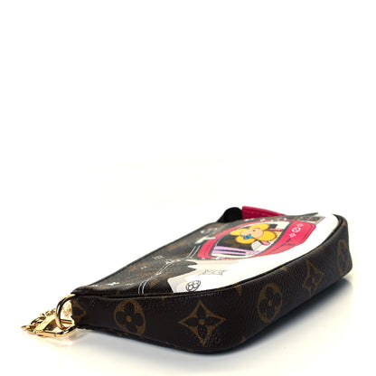 Louis Vuitton Monogram 2019 Christmas Animation Mini Courchevel Pochette Accessories Fuchsia 4 of 6