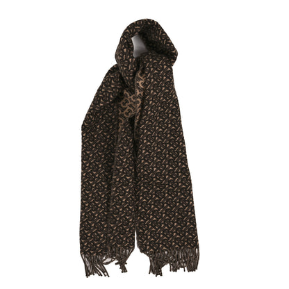 Burberry Cashmere TB Monogram Scarf Bridle Brown 1 of 3