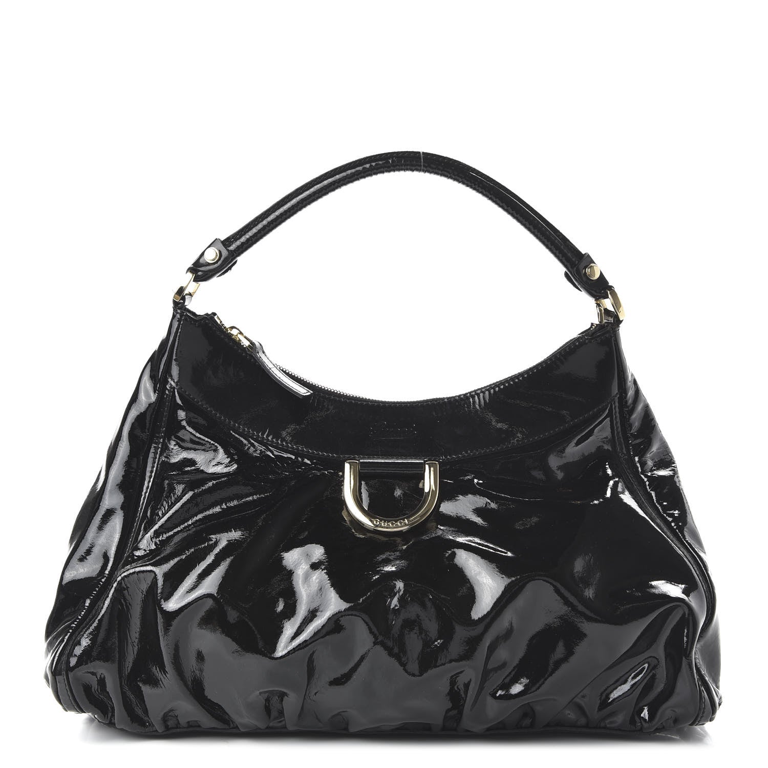 Gucci Patent Large D Ring Hobo Black 1 of 10
