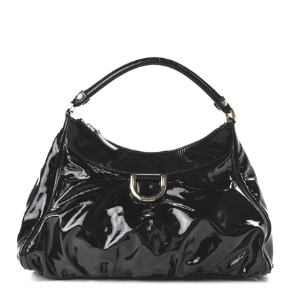 Gucci Patent Large D Ring Hobo Black 1 of 10