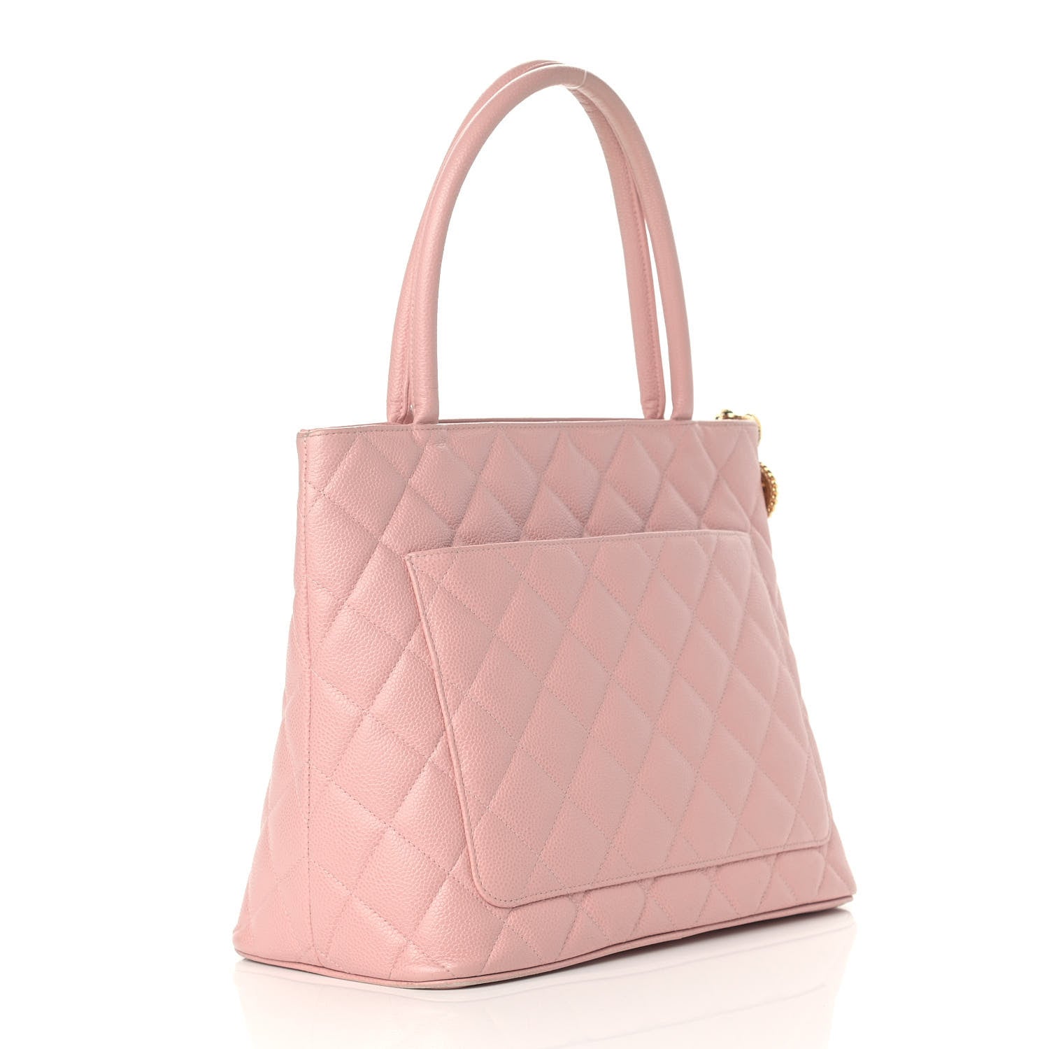 Chanel Caviar Medallion CC Tote Light Pink 2 of 15