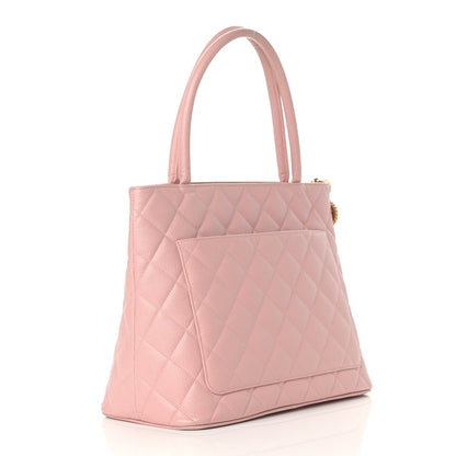 Chanel Caviar Medallion CC Tote Light Pink 2 of 15