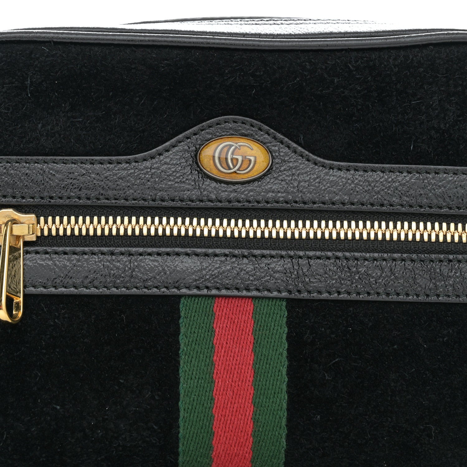 Gucci Suede Small Ophidia Belt Bag 65 26 Black 8 of 10