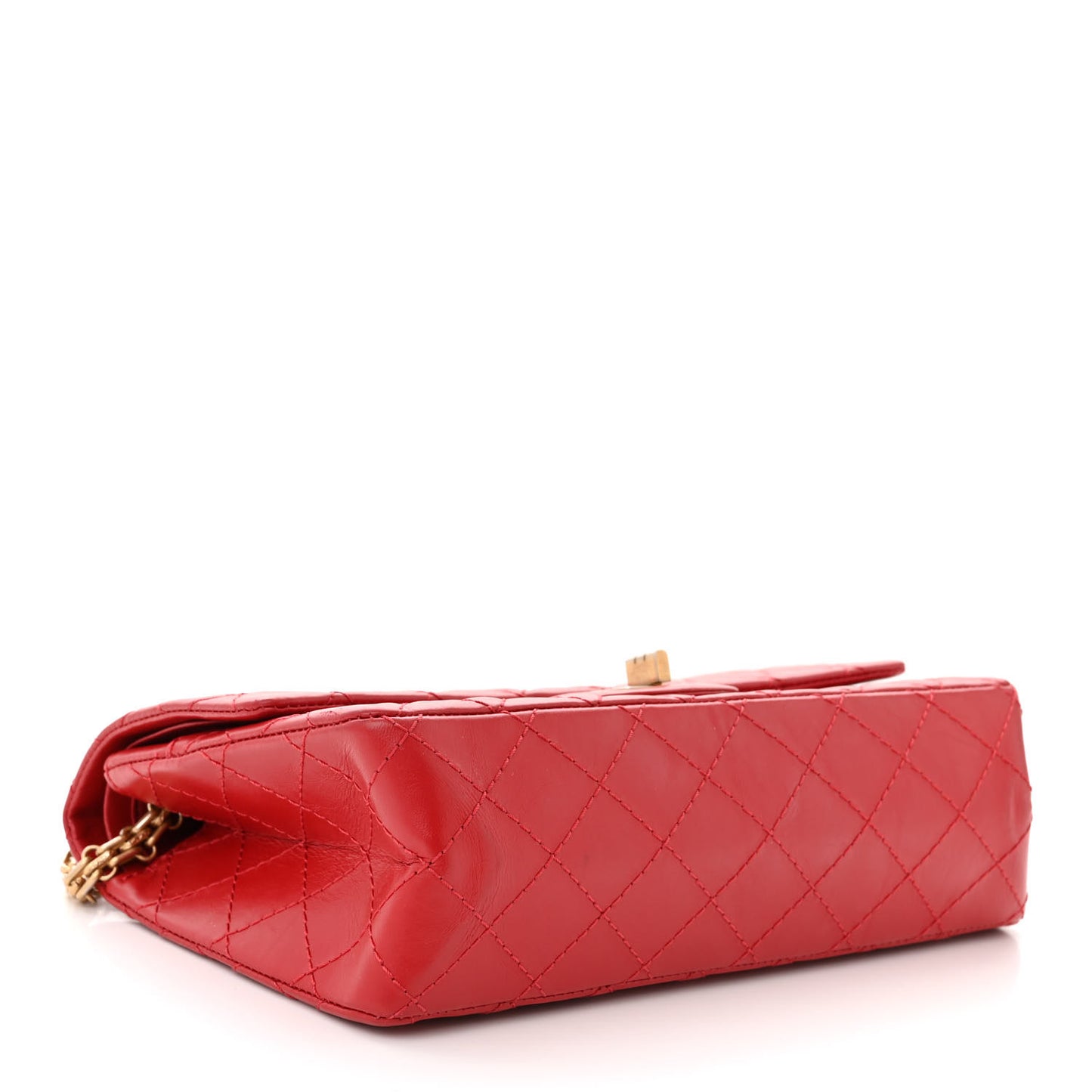 Aged Calfskin Quilted 2.55 Reissue 225 Flap Red
