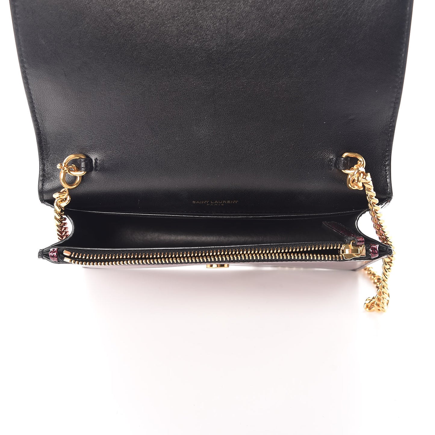 Patent Glitter Small Monogram Kate Tassel Satchel Bright Fuchsia