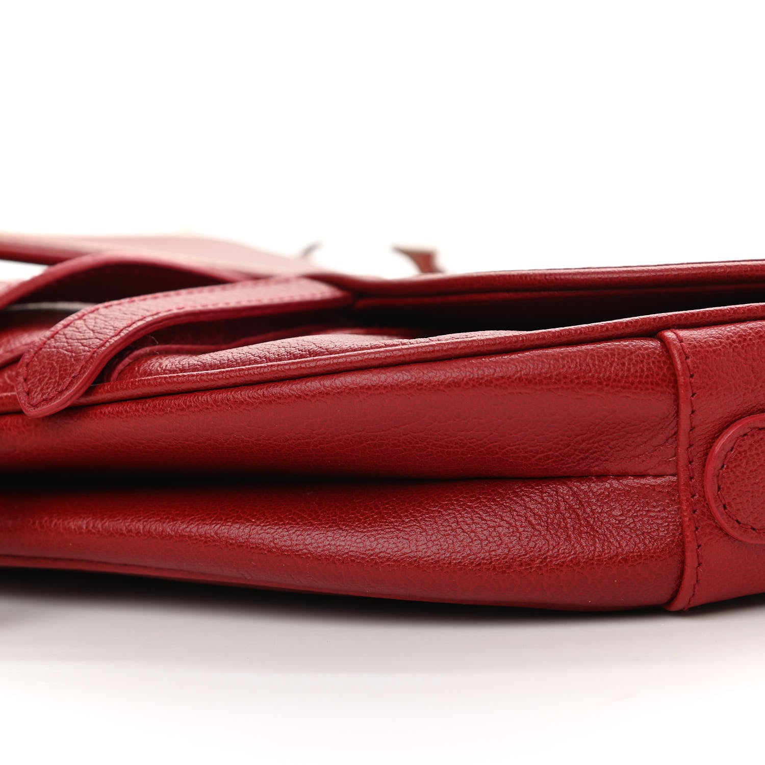 Christian Dior Calfskin Saddle Bag Red 8 of 10