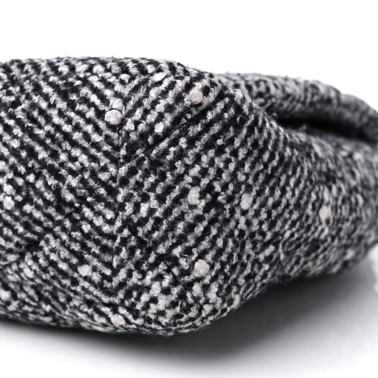 Tweed Quilted Large Chanel 19 Flap Black White