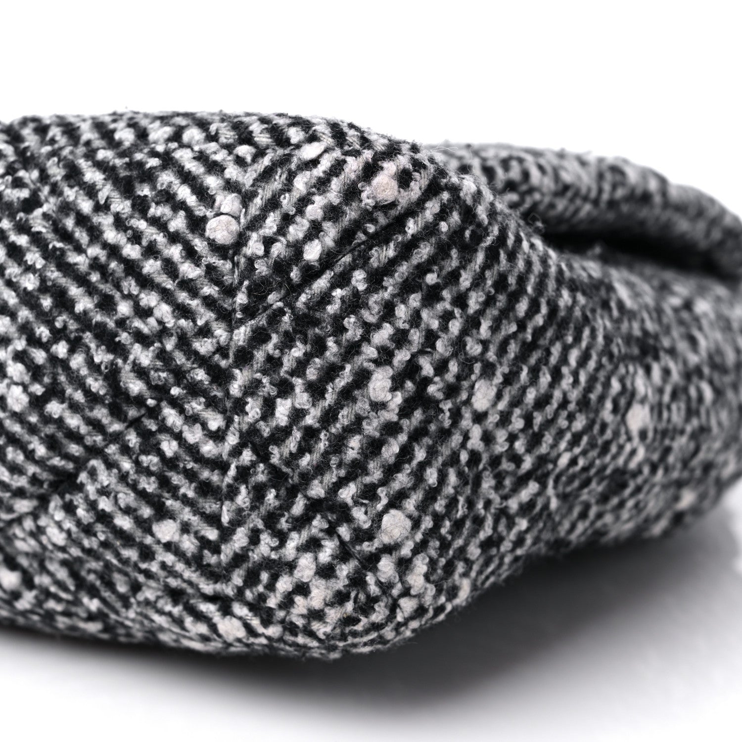 Chanel Tweed Quilted Large Chanel 19 Flap Black White 9 of 9