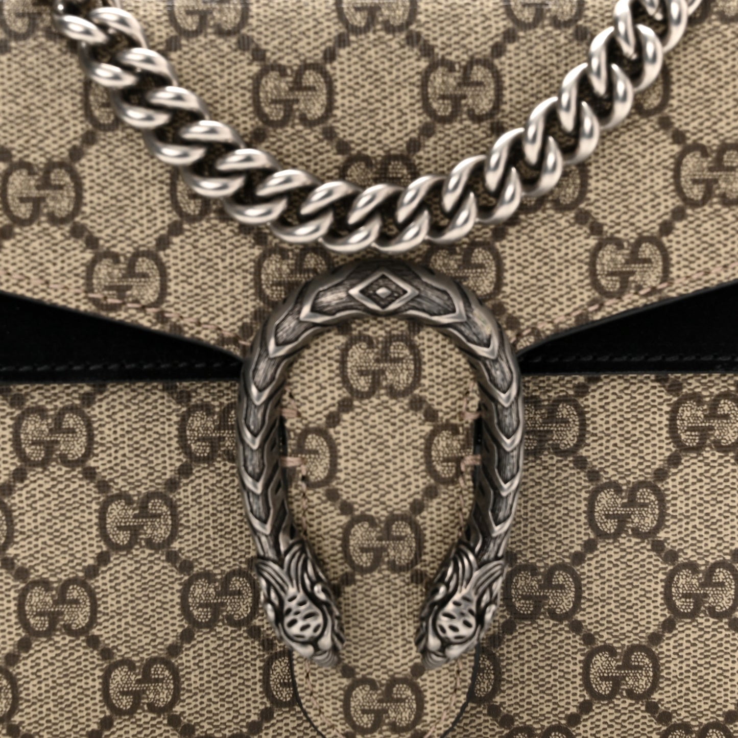 GG Supreme Monogram Mini Dionysus Shoulder Bag Black