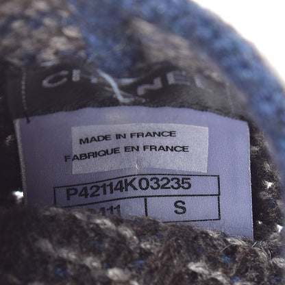 Chanel Wool Linen Crystal CC Fingerless Gloves Multicolor 4 of 5