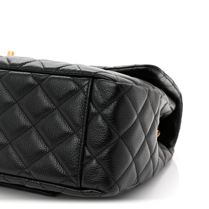 Chanel Grained Calfksin Quilted XXL Travel Flap Bag Black 10 of 10