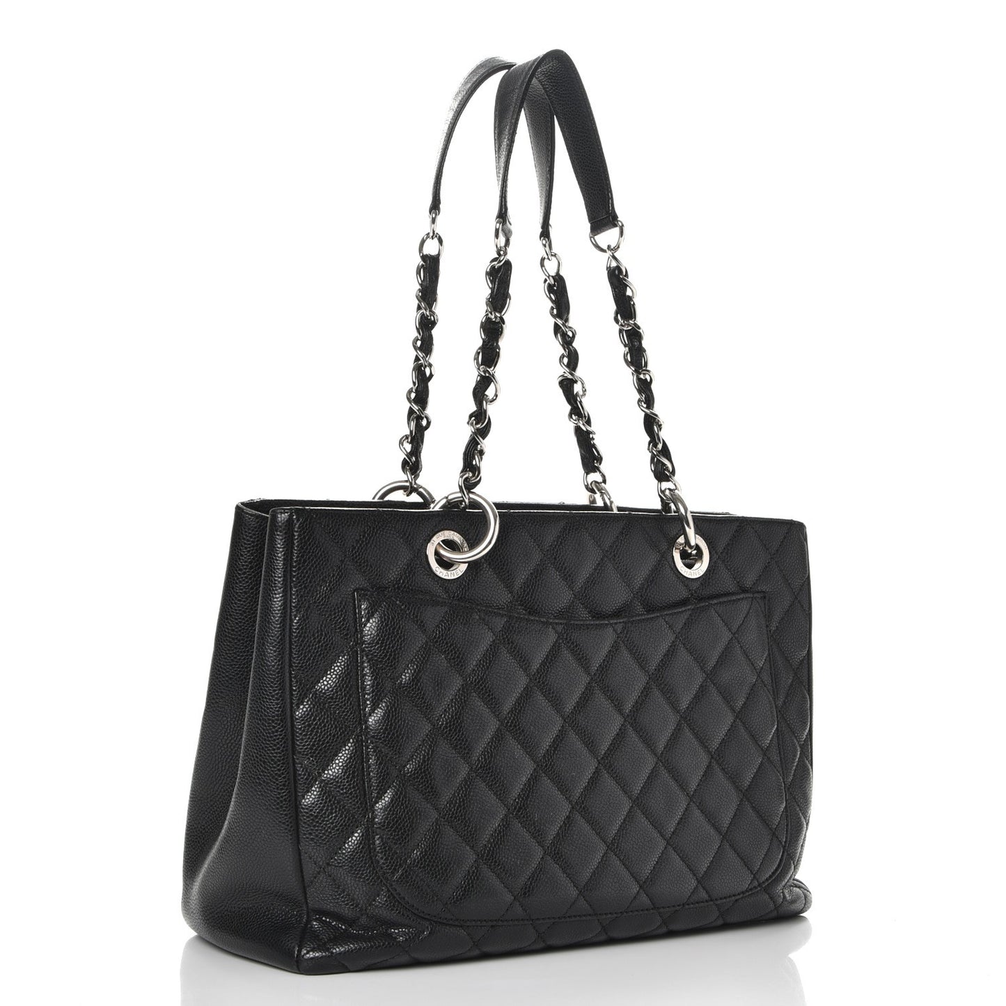 Caviar Quilted Grand Shopping Tote GST Black