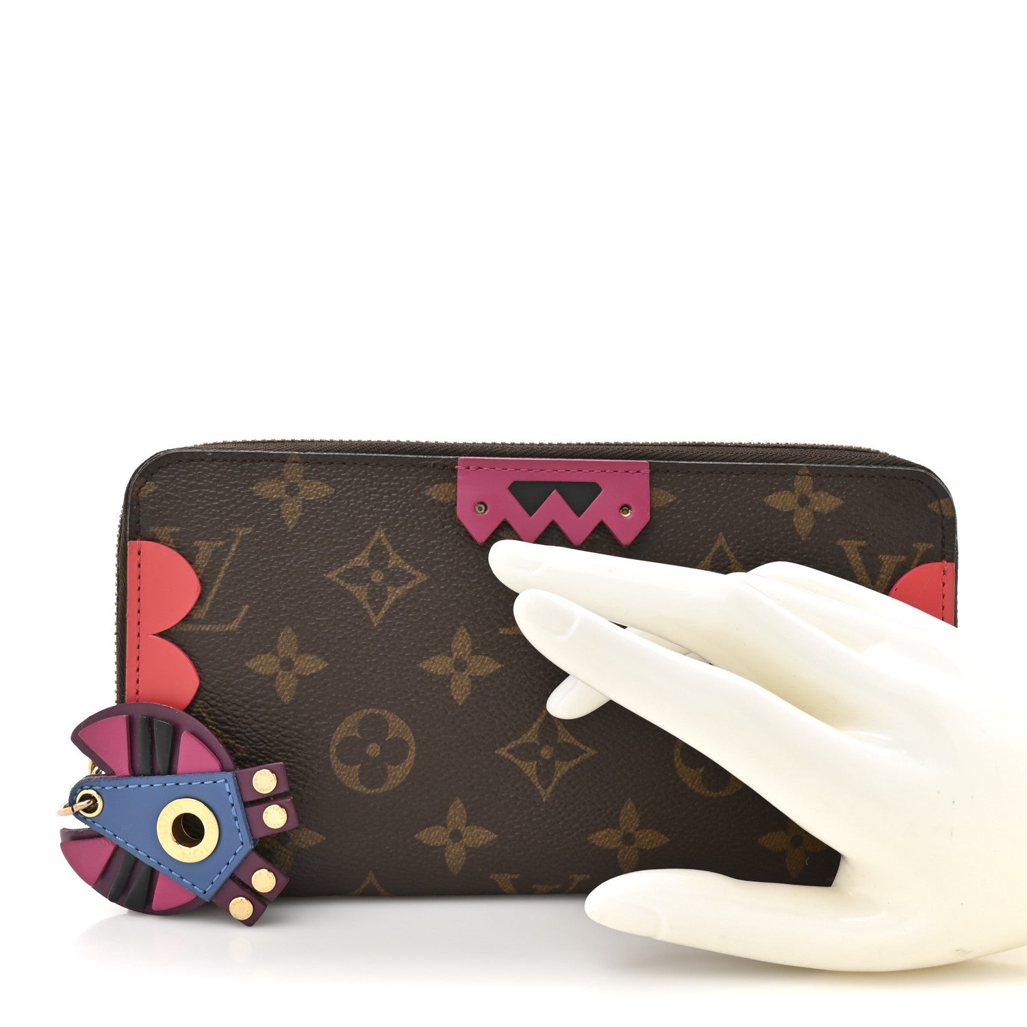 Louis Vuitton Monogram Totem Zippy Wallet Flamingo 2 of 13