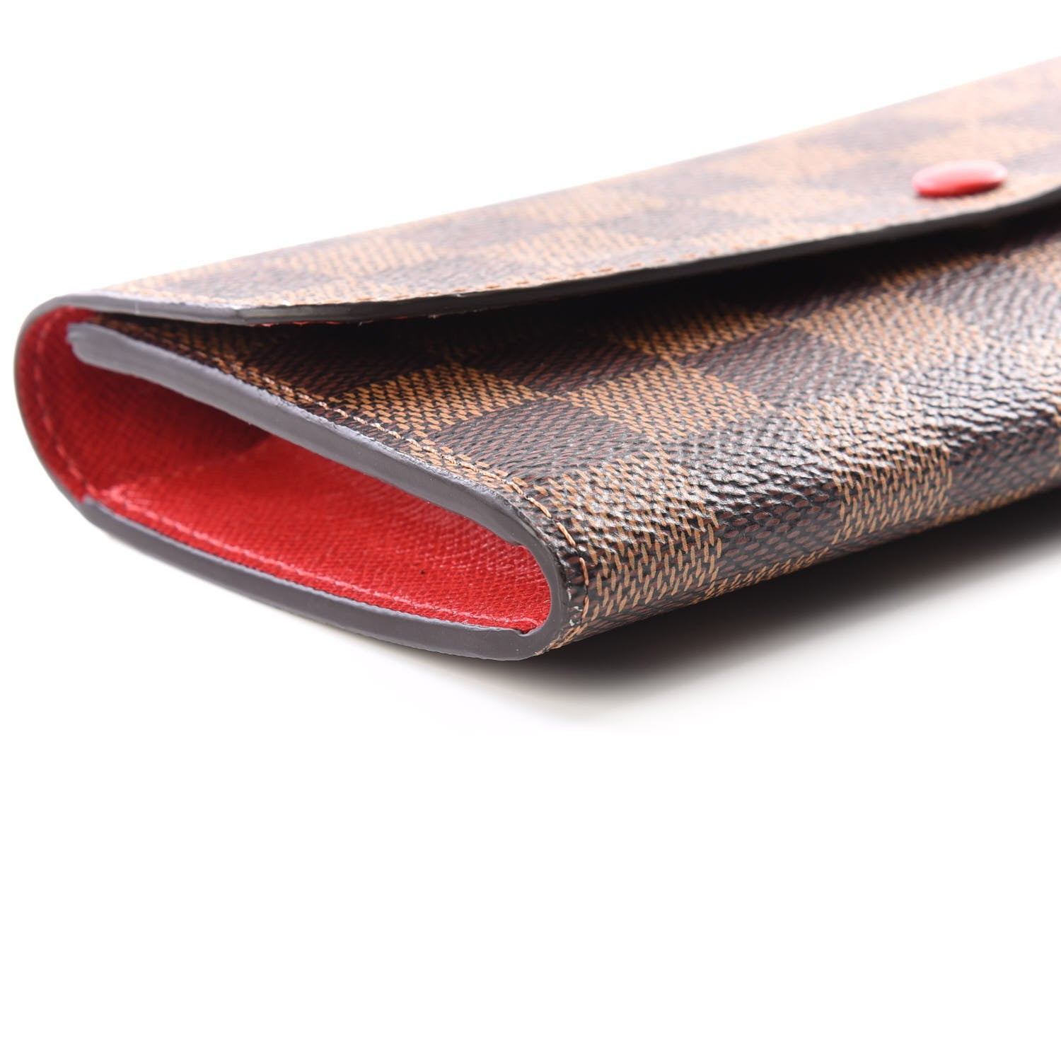 Louis Vuitton Damier Ebene Emilie Wallet Red 5 of 10