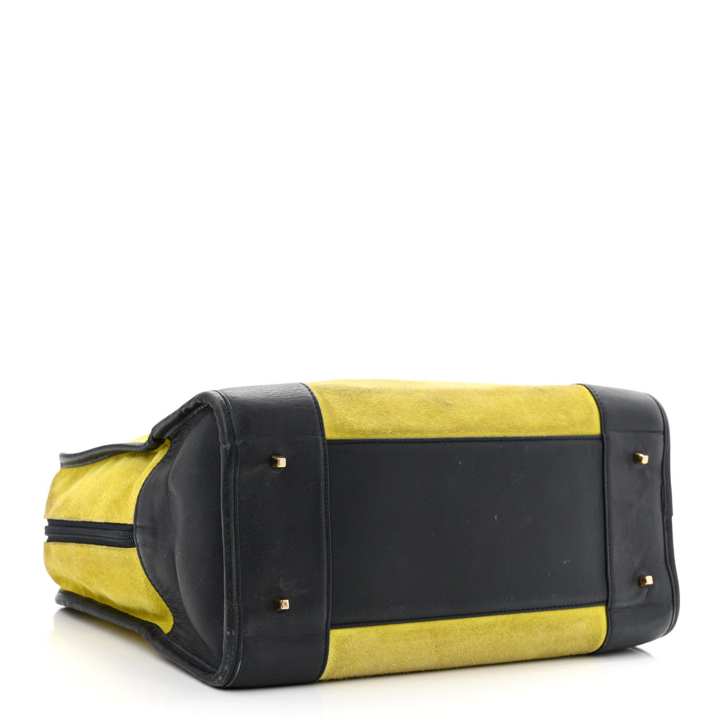Suede Calfskin Amazona Yellow Black