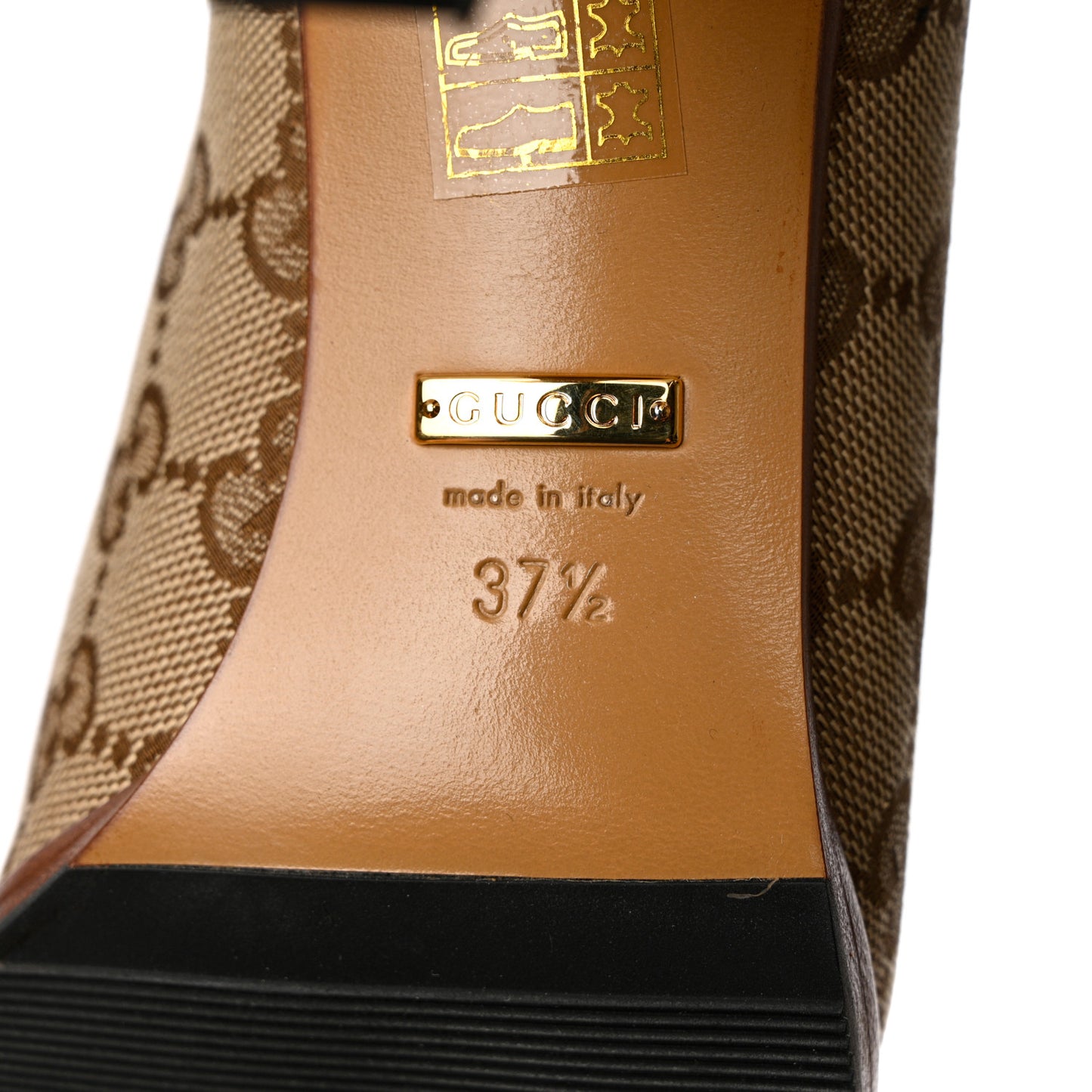 Monogram Malaga Kid Lisa Mid Heel Boots 37.5 Beige Ebony