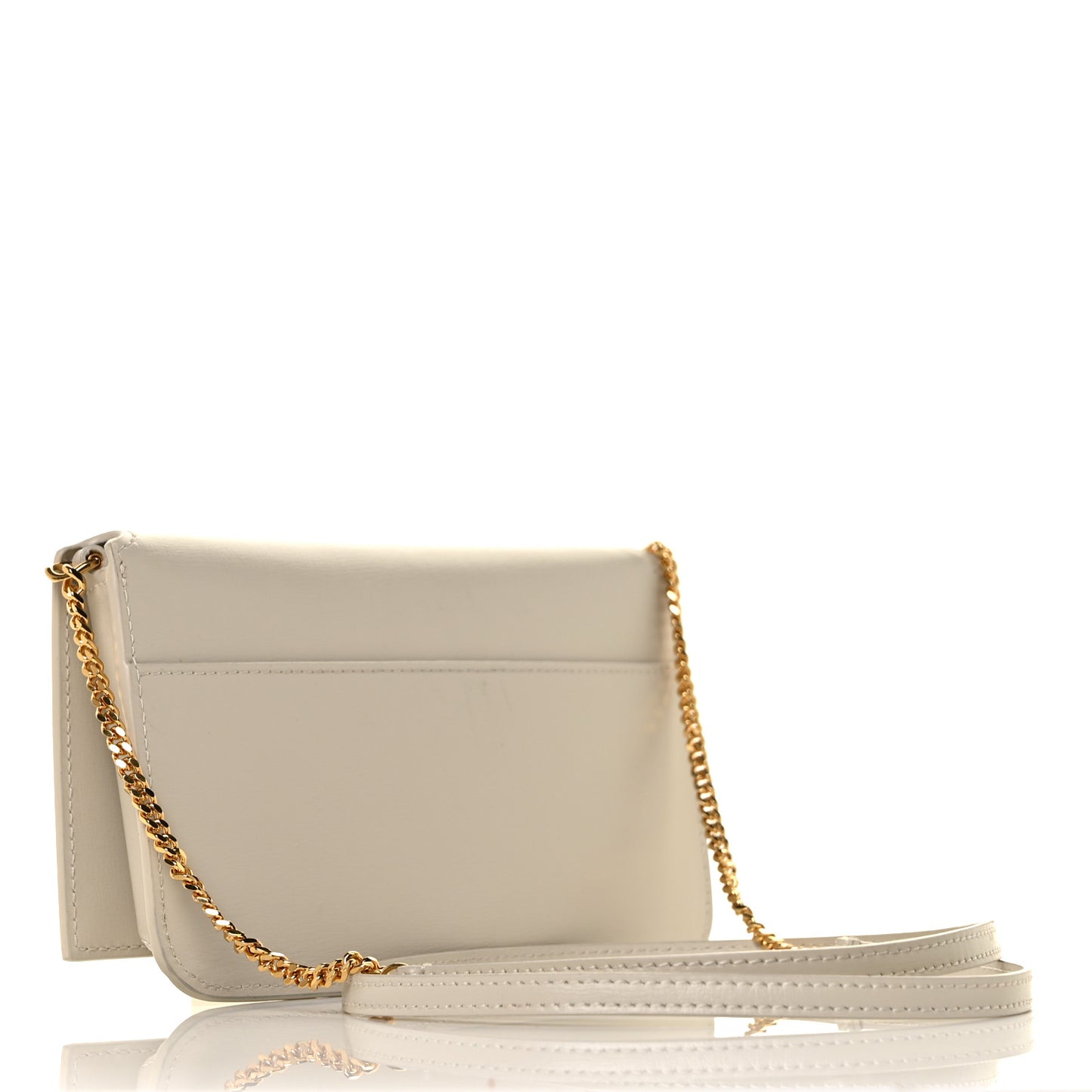 Smooth Calfskin Monogram Phone Holder Crossbody Crema Soft