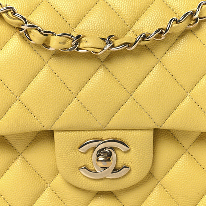 Chanel Caviar Quilted Small Double Flap Light Yellow 8 of 11