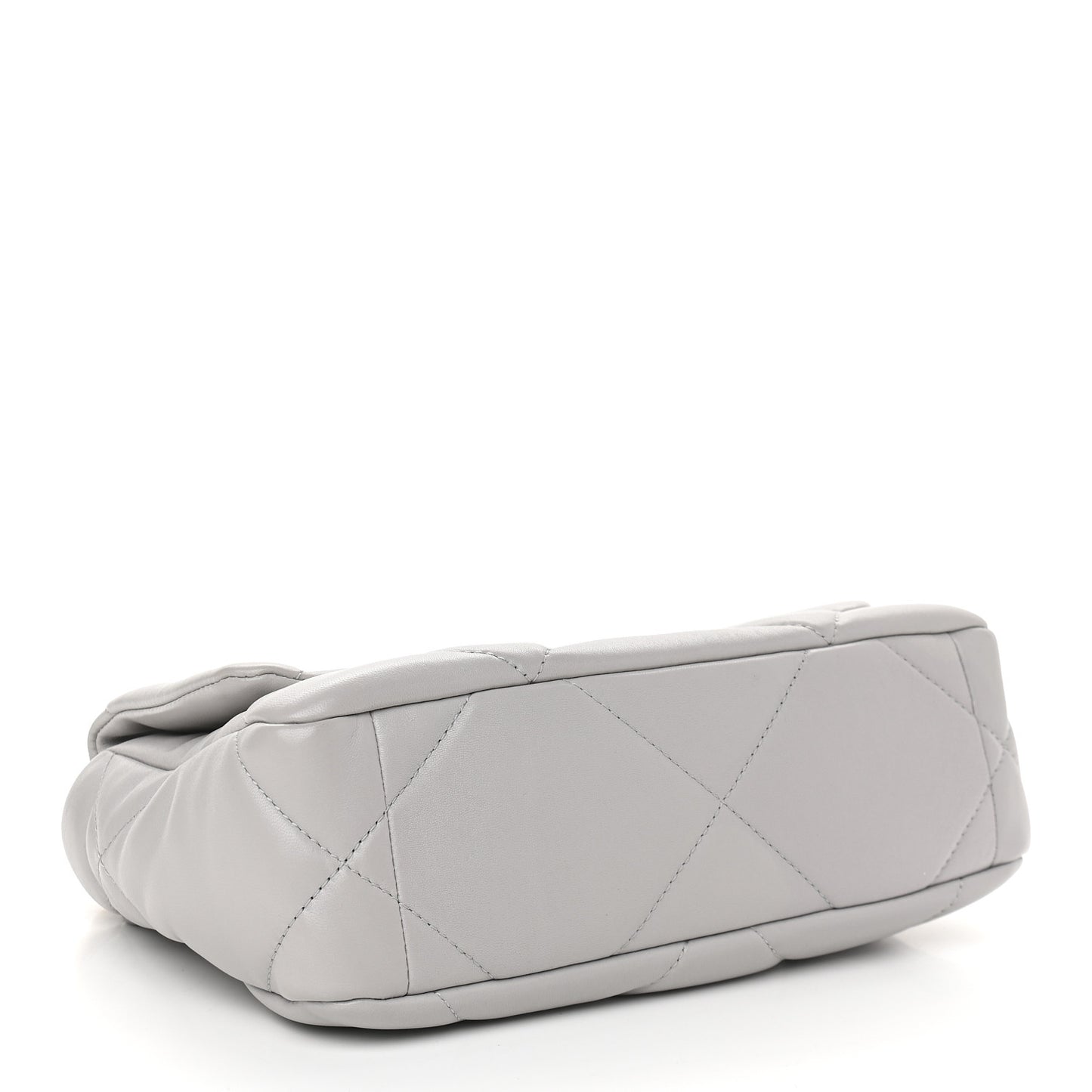 Goatskin Quilted Medium Chanel 19 Flap Grey